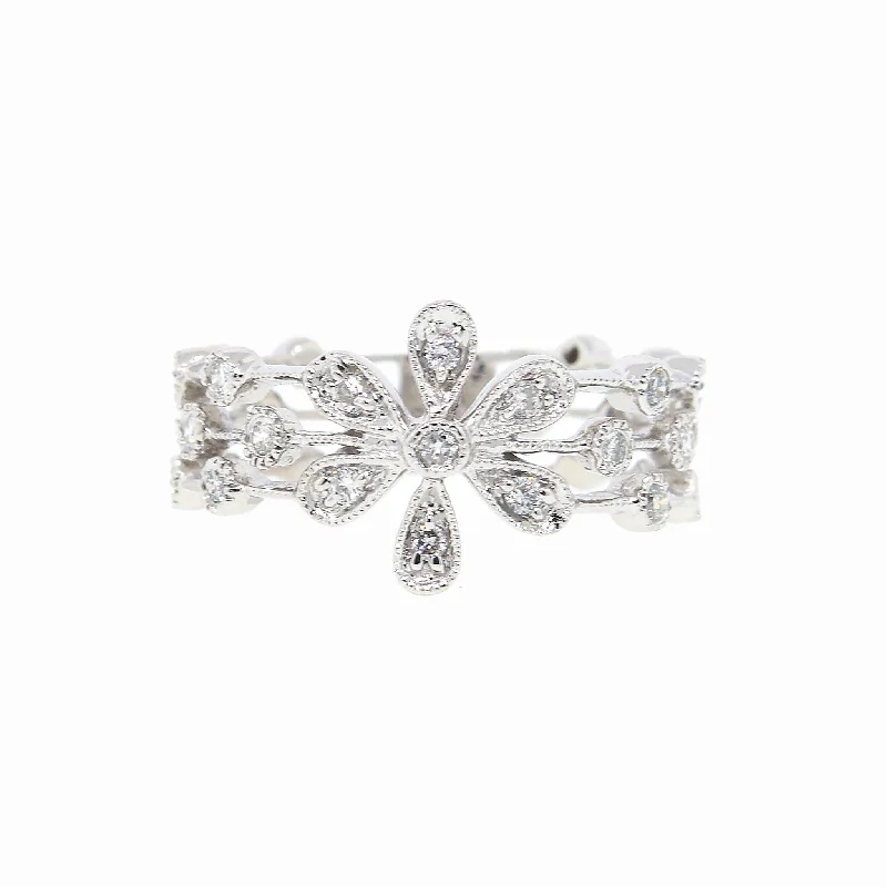 Shop Modern Jewelry Collections With Exclusive Discounts Diamond Flower Ring in 14k Gold Shop Modern Jewelry Collections With Exclusive Discounts Diamond Flower Ring in 14k Gold