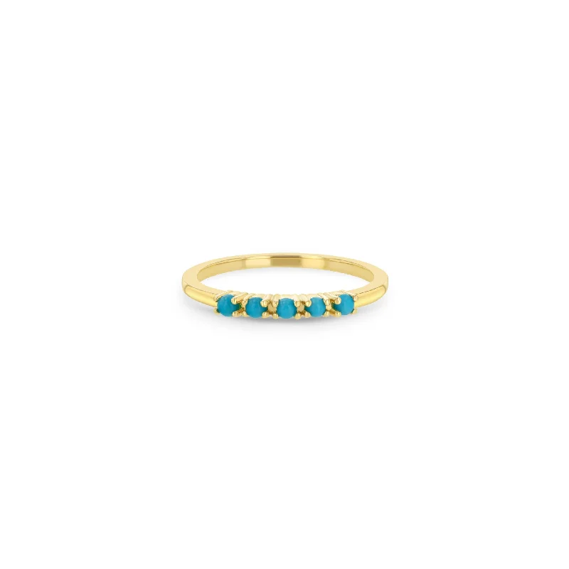 Special Jewelry Deals – Upgrade Your Collection 14k 5 Prong Turquoise Band Ring