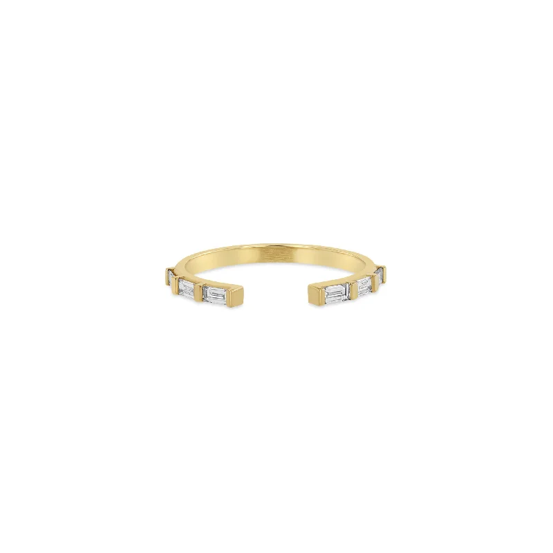 Huge Markdowns On Premium Jewelry Styles 14k 6 Baguette Diamond Open Ring