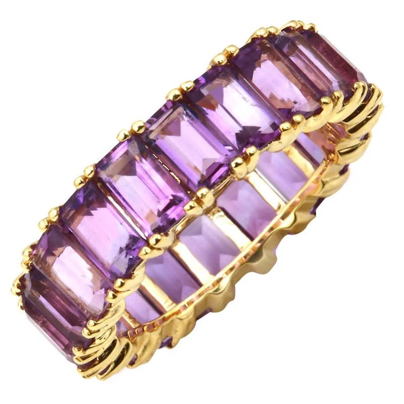 Seasonal Jewelry Deals – Elevate Your Style 14k Gold Emerald Cut Amethyst Eternity Band Seasonal Jewelry Deals – Elevate Your Style 14k Gold Emerald Cut Amethyst Eternity Band