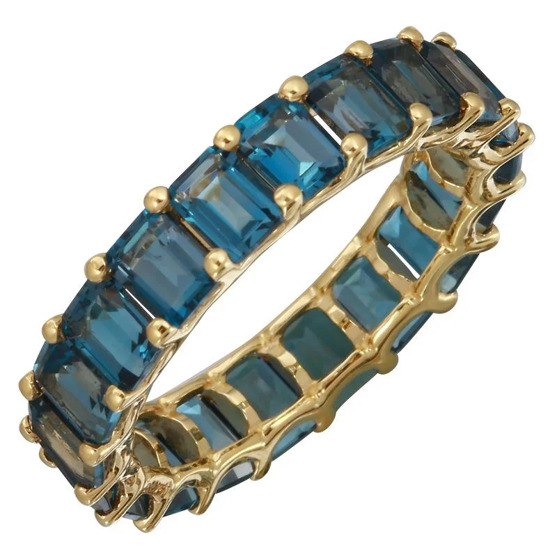 Buy More, Save More On Stunning Jewelry Pieces 14k Gold Petite Emerald Cut London Blue Topaz Eternity Ring Buy More, Save More On Stunning Jewelry Pieces 14k Gold Petite Emerald Cut London Blue Topaz Eternity Ring