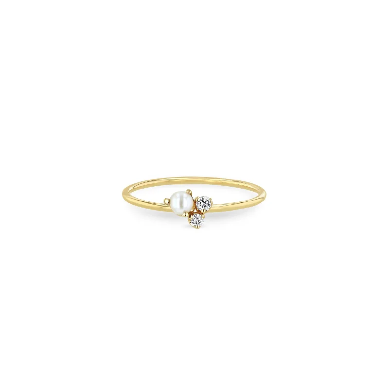 Glamorous Jewelry, Glamorous Deals – Shop Now 14k Mixed Prong Diamond & Pearl Cluster Ring Glamorous Jewelry, Glamorous Deals – Shop Now 14k Mixed Prong Diamond & Pearl Cluster Ring