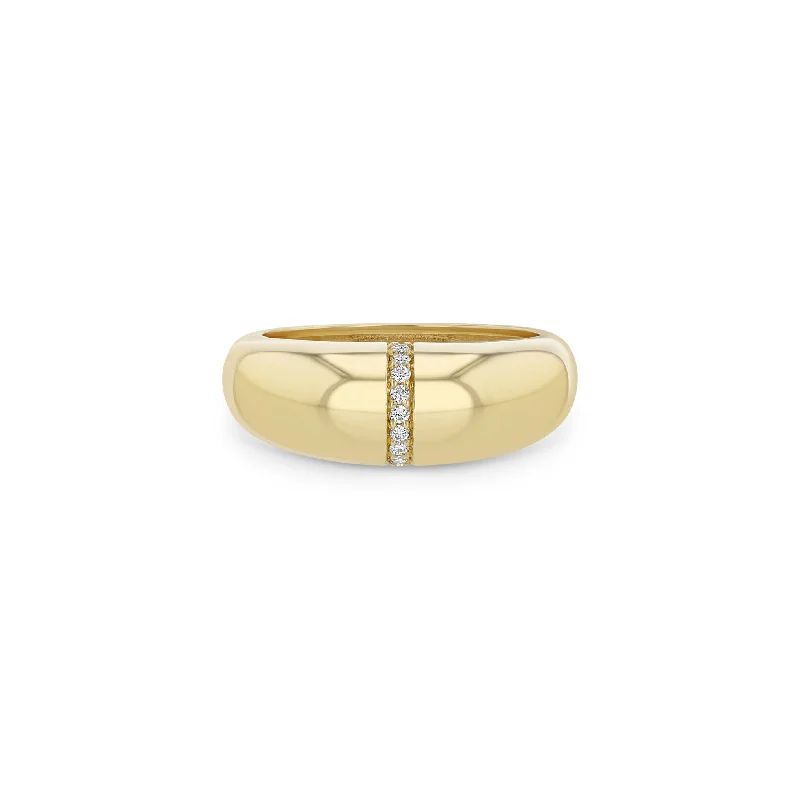 Personalized Jewelry At Special Discount Rates 14k Pavé Diamond Line Small Aura Ring Personalized Jewelry At Special Discount Rates 14k Pavé Diamond Line Small Aura Ring