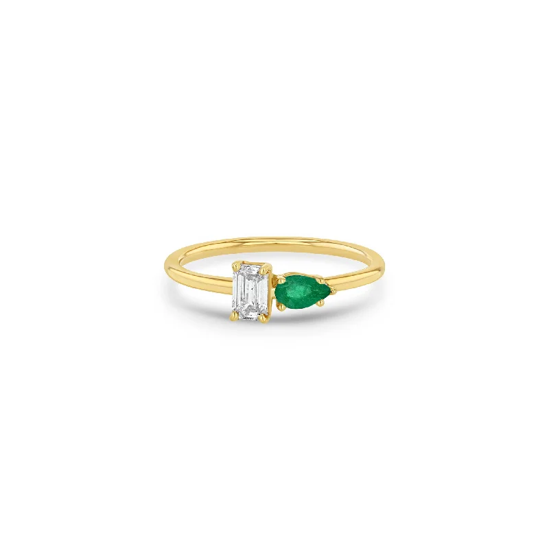 Unique Jewelry For Less – Shop The Sale Now 14k Pear Emerald & Emerald Cut Diamond Ring Unique Jewelry For Less – Shop The Sale Now 14k Pear Emerald & Emerald Cut Diamond Ring