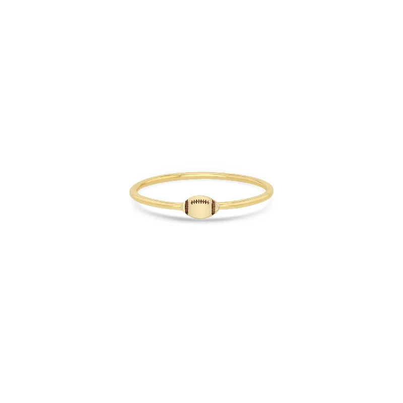 Handcrafted Beauty At Affordable Prices 14k Itty Bitty Football Ring