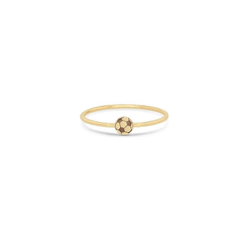 Fashion-Forward Jewelry At Incredible Prices 14k Itty Bitty Soccer Ball Ring