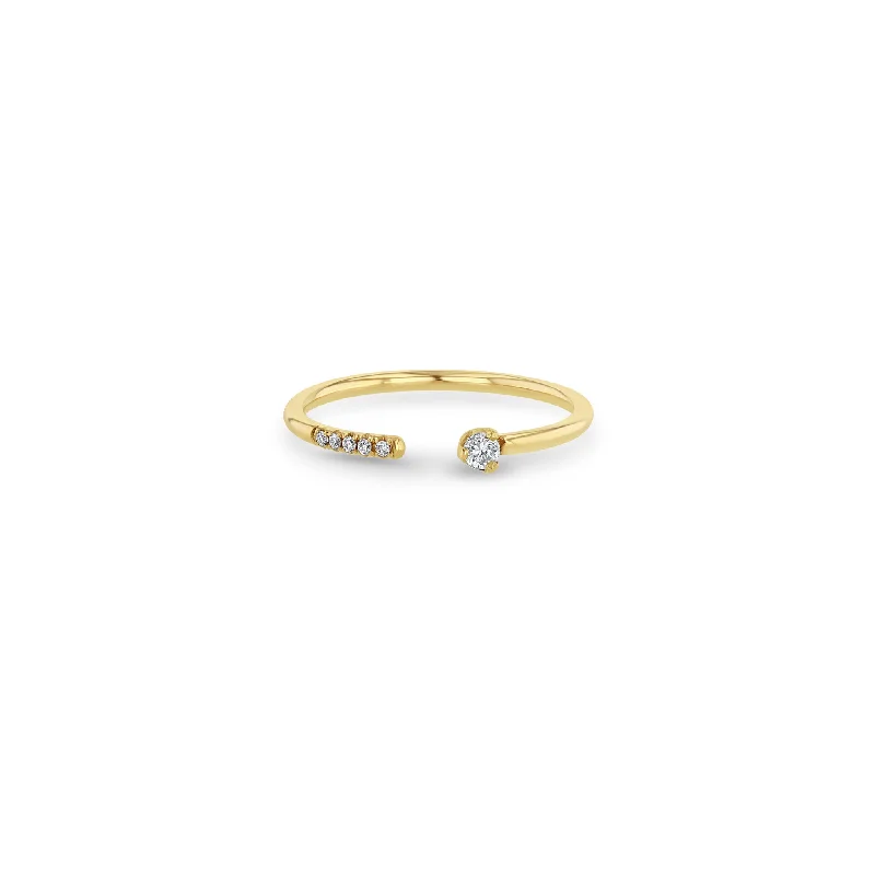 Shine Without Limits – Jewelry Sale Happening Now 14k Prong Round & Pavé Diamond Open Ring Shine Without Limits – Jewelry Sale Happening Now 14k Prong Round & Pavé Diamond Open Ring
