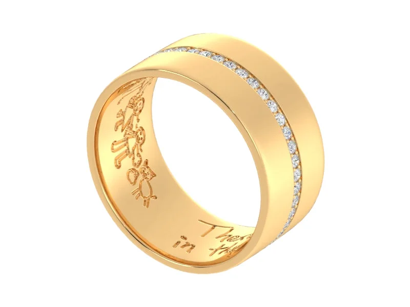 Shop Jewelry That Shines Without The High Price Cigar Band with Single Diamond Row