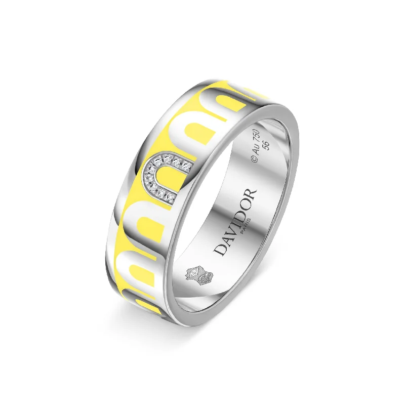 Don't Miss Out On Bestselling Jewelry At Special Prices L’Arc de DAVIDOR Ring MM, 18k White Gold with Limoncello Lacquered Ceramic and Porta Simple Diamonds Don't Miss Out On Bestselling Jewelry At Special Prices L’Arc de DAVIDOR Ring MM, 18k White Gold with Limoncello Lacquered Ceramic and Porta Simple Diamonds