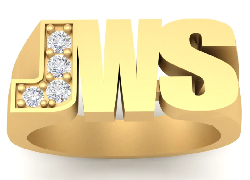 Timeless Elegance, Temporary Discounts – Act Fast Initial Signet Ring with Diamond Letter Timeless Elegance, Temporary Discounts – Act Fast Initial Signet Ring with Diamond Letter