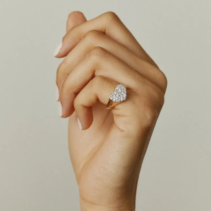 Personalized Jewelry Sale – Meaningful Gifts At Great Prices Diamond Smushed Heart Pinky Ring Personalized Jewelry Sale – Meaningful Gifts At Great Prices Diamond Smushed Heart Pinky Ring