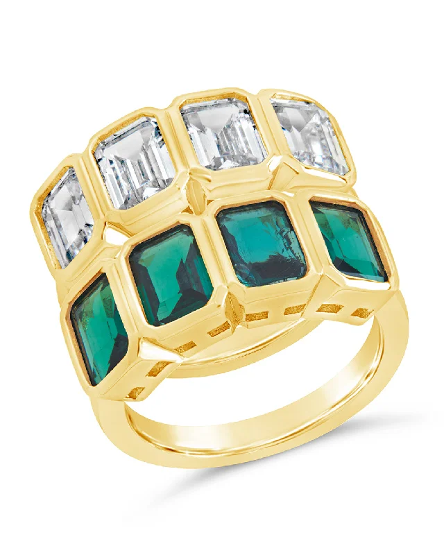 Personalized Jewelry At Special Discount Rates Harlen Bezel CZ Ring Set