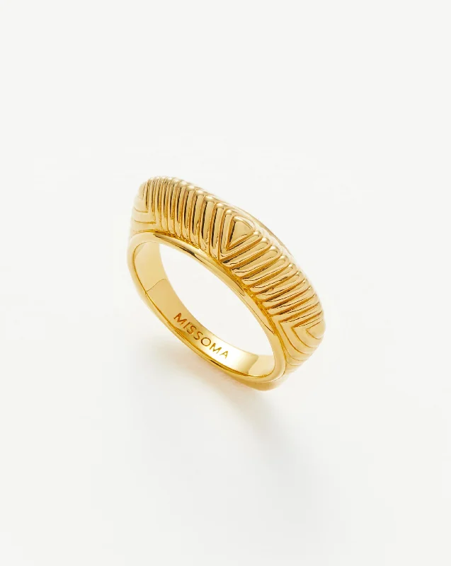 Exclusive Online Jewelry Sale – Don't Wait Hera Dome Ridge Stacking Ring