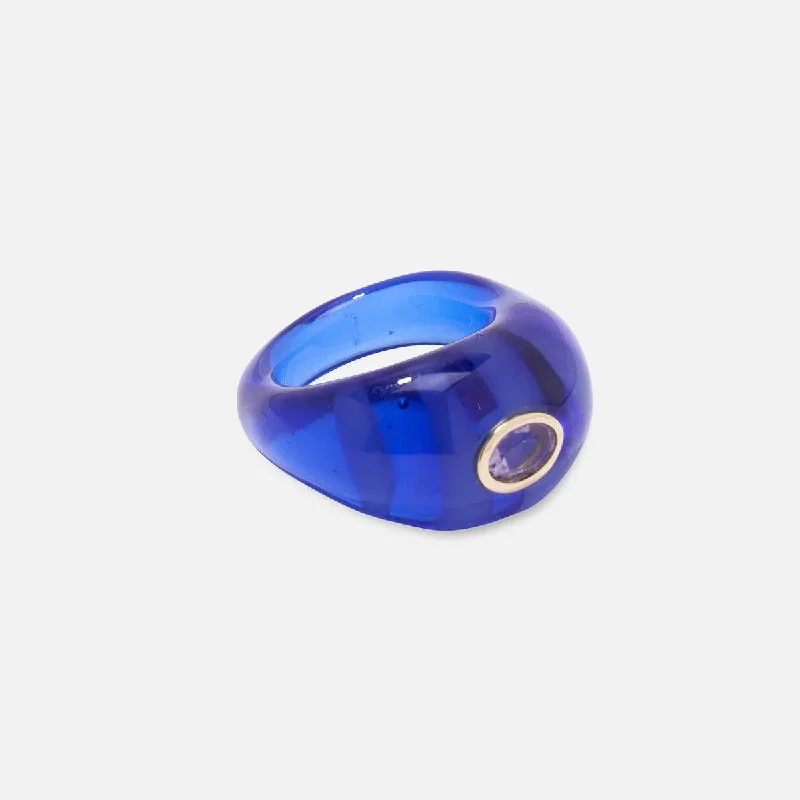 Personalized Engraved Jewelry For Meaningful Gifts Monument Ring, Azure