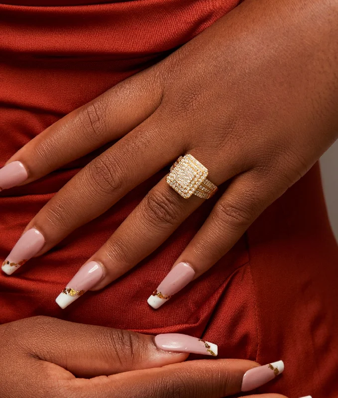 Fashion-Forward Jewelry At Incredible Prices Omoni Radiant Cluster Natural Diamond Engagement Ring Fashion-Forward Jewelry At Incredible Prices Omoni Radiant Cluster Natural Diamond Engagement Ring
