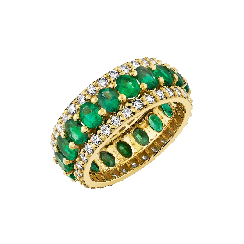 Clearance Sale On High-End Jewelry Collections Oval Gemstone Eternity Band