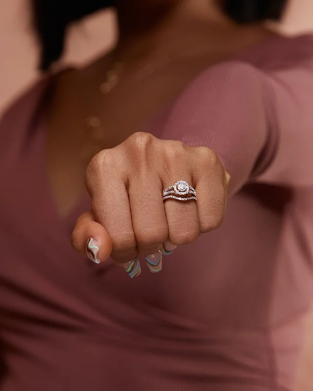 Grab Your Favorite Jewelry At The Lowest Prices Precious Round Cluster Natural Diamond Bride Set Grab Your Favorite Jewelry At The Lowest Prices Precious Round Cluster Natural Diamond Bride Set