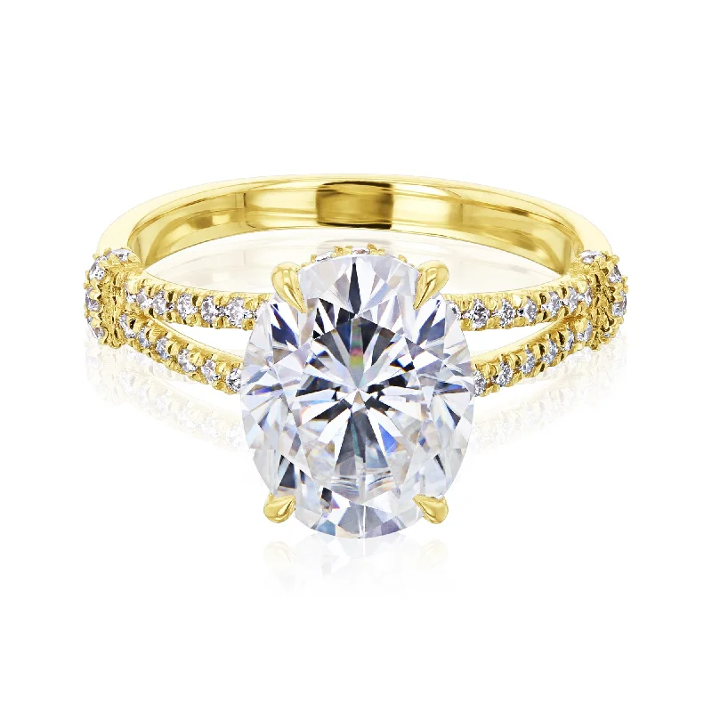 Luxury Handcrafted Jewelry For Elegant Looks Regina Oval Scarf Halo Ring