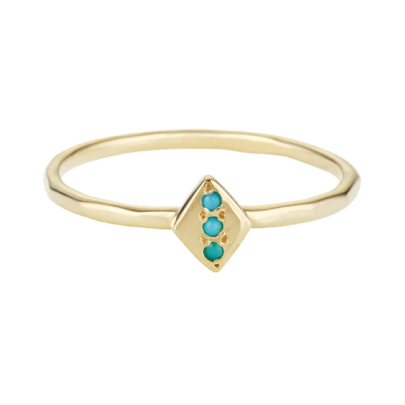 Exclusive Jewelry Bundles At Discounted Prices Rhombus Ring, Turquoise