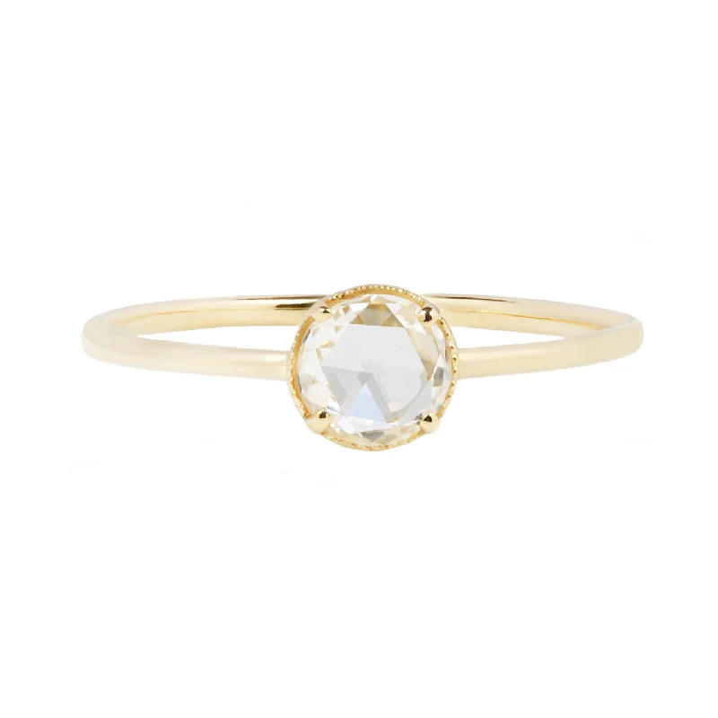Fashion-Forward Jewelry At Exclusive Discounts White rose cut diamond milgraine ring