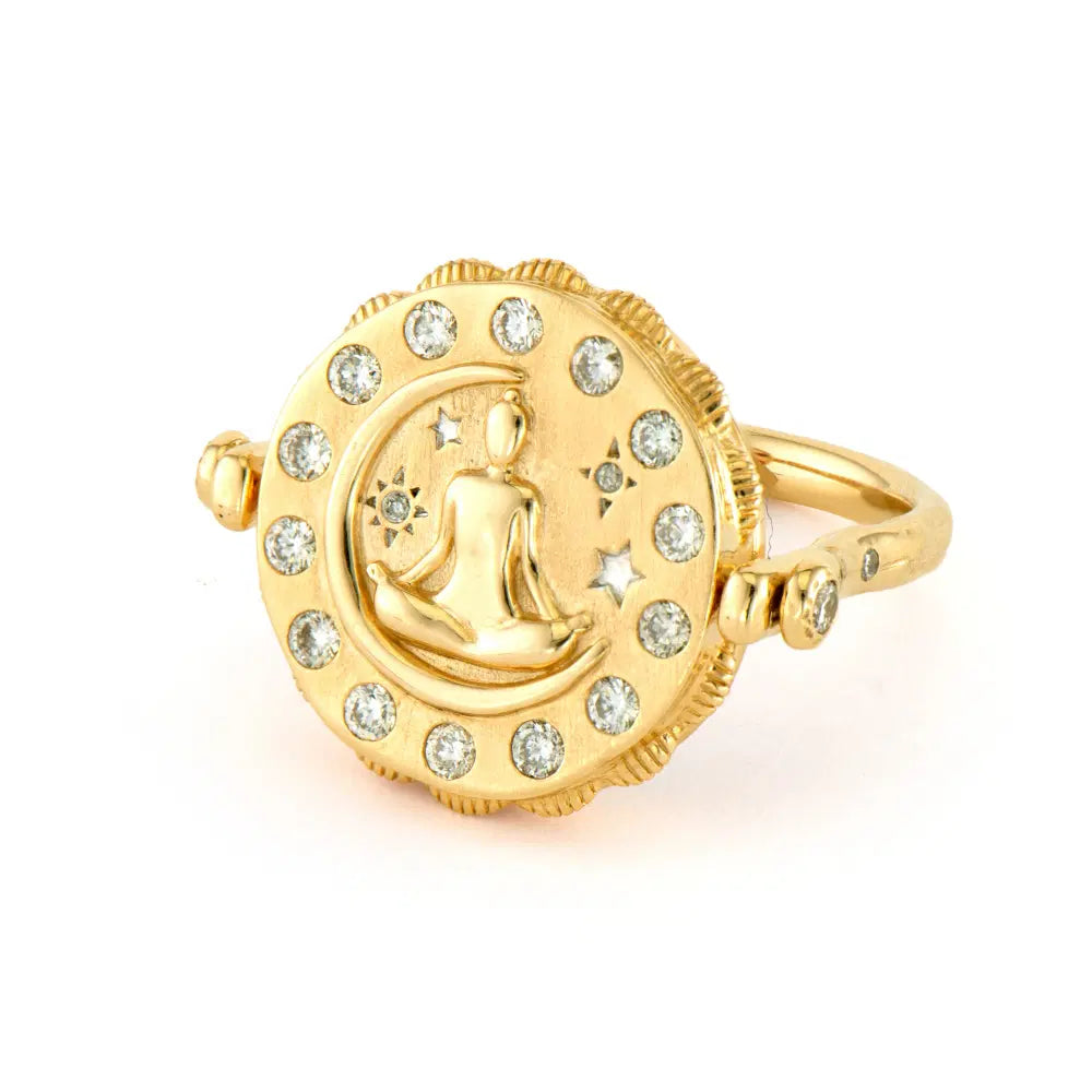 Get The Sparkle You Love At Prices You Adore Spiritual Woman Lotus Flower Flip Ring