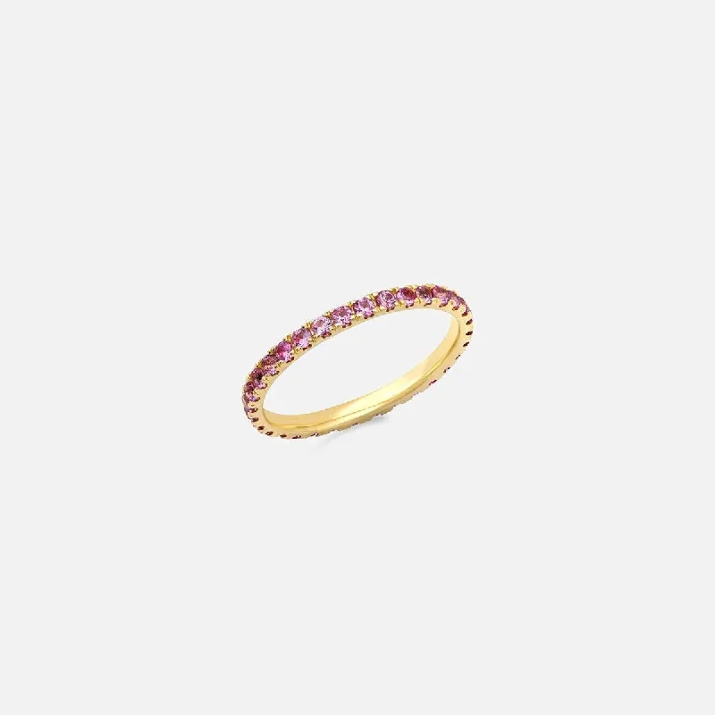Chic, Trendy, And Affordable Jewelry Sale Standard Pink Sapphire Eternity Band