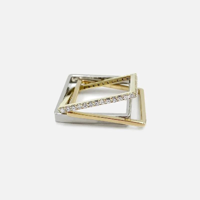 Holiday Jewelry Sale – Perfect Gifts At The Best Prices Three Band Puzzle Ring in Yellow and White Gold Holiday Jewelry Sale – Perfect Gifts At The Best Prices Three Band Puzzle Ring in Yellow and White Gold