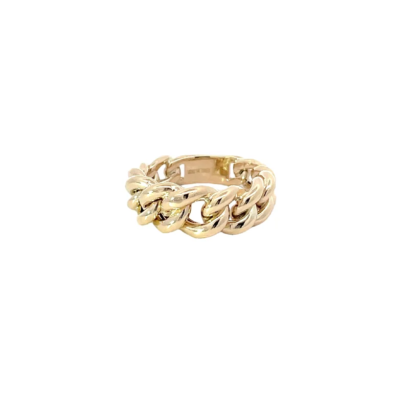 Don't Miss These Dazzling Jewelry Discounts Yellow Gold Graduated Curb Link Ring
