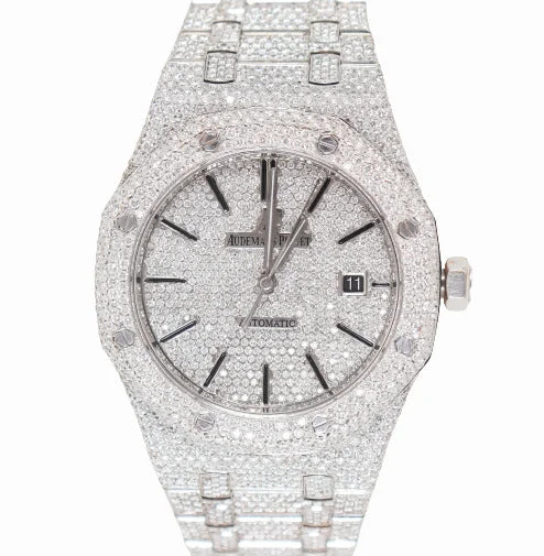 Personalized Jewelry At Special Discount Rates Audemars Piguet Men's Royal Oak Stainless Steel 41mm Custom ICED OUT Pave Dial Watch Personalized Jewelry At Special Discount Rates Audemars Piguet Men's Royal Oak Stainless Steel 41mm Custom ICED OUT Pave Dial Watch