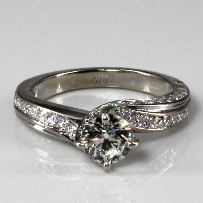 Personalized Jewelry At Special Discount Rates Bypass Solitaire Diamond with Accents Engagement Ring | 0.88ctw | SZ 4.5 | Personalized Jewelry At Special Discount Rates Bypass Solitaire Diamond with Accents Engagement Ring | 0.88ctw | SZ 4.5 |