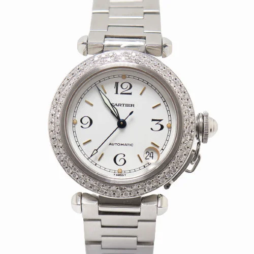 Get The Best Deals On Timeless Jewelry Pieces Cartier Ladies Pasha Stainless Steel 36mm White Stick Dial Reference# W31043M7 Get The Best Deals On Timeless Jewelry Pieces Cartier Ladies Pasha Stainless Steel 36mm White Stick Dial Reference# W31043M7