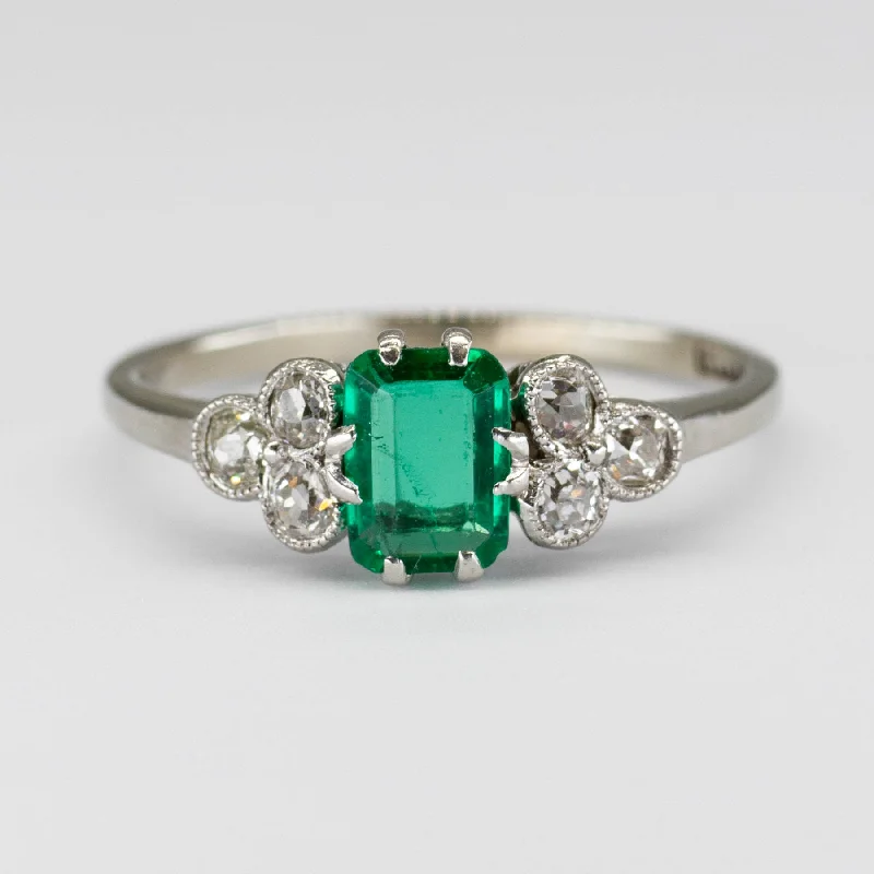 High-End Sparkle, Low-End Prices – Jewelry Sale Live Edwardian 18k and Platinum Emerald and Diamond Ring | SZ 7.75 | High-End Sparkle, Low-End Prices – Jewelry Sale Live Edwardian 18k and Platinum Emerald and Diamond Ring | SZ 7.75 |