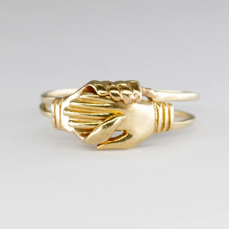 Sparkle More For Less – Jewelry Sale Happening Now 14k Holding Hands Rings | | SZ 5.25 | Sparkle More For Less – Jewelry Sale Happening Now 14k Holding Hands Rings | | SZ 5.25 |