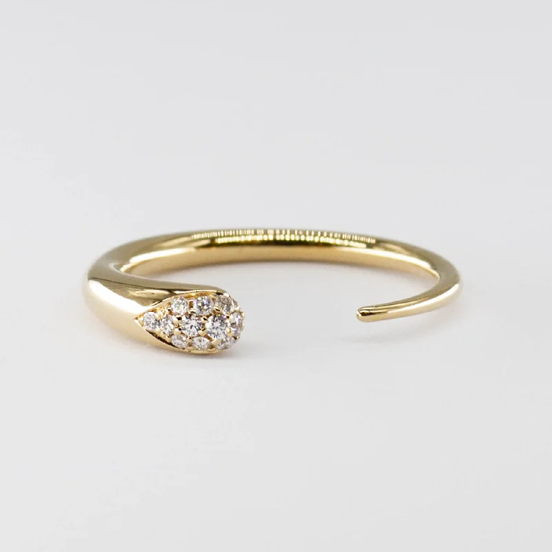 Dainty Floral Jewelry For Feminine Elegance Rachel Weld 18k Yellow Gold Claw Ringlet | 0.13 ctw, Options Available Dainty Floral Jewelry For Feminine Elegance Rachel Weld 18k Yellow Gold Claw Ringlet | 0.13 ctw, Options Available
