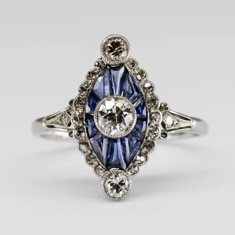 The Ultimate Jewelry Sale – Shop Premium Styles Art Deco Platinum Diamond and Sapphire Ring with French Hallmarks | SZ 7 | 1.32 ctw The Ultimate Jewelry Sale – Shop Premium Styles Art Deco Platinum Diamond and Sapphire Ring with French Hallmarks | SZ 7 | 1.32 ctw