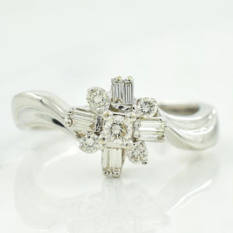 Trendy Minimalist Jewelry For Everyday Wear Diamond Bypass Ring | 0.26ctw | SZ 7.25 | Trendy Minimalist Jewelry For Everyday Wear Diamond Bypass Ring | 0.26ctw | SZ 7.25 |