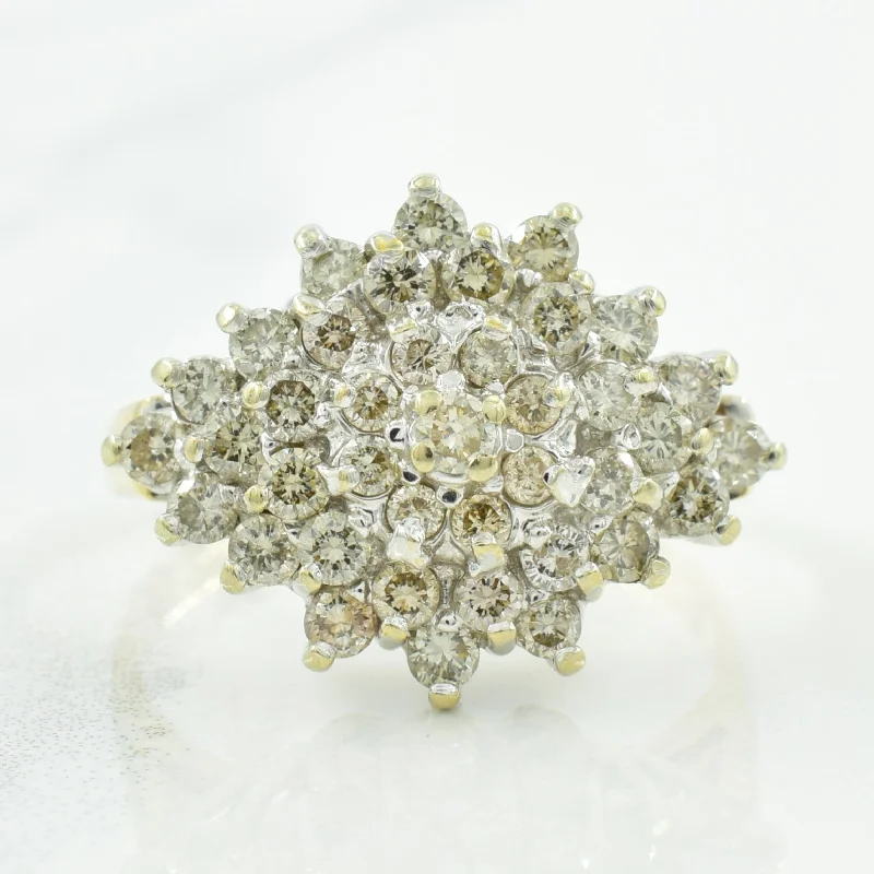 Elegant Rose Gold Jewelry For A Stylish Touch Diamond Cluster Ring | 0.75ctw | SZ 6.75 | Elegant Rose Gold Jewelry For A Stylish Touch Diamond Cluster Ring | 0.75ctw | SZ 6.75 |