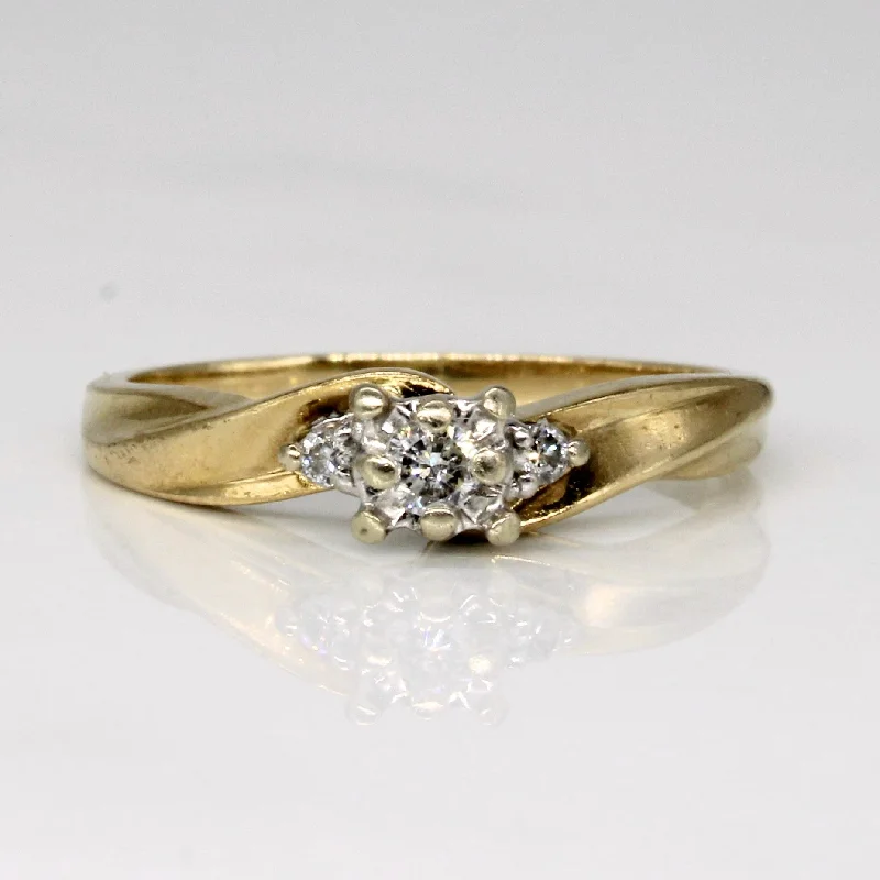 Elegant Rose Gold Jewelry For A Stylish Touch Diamond Three Stone Ring | 0.08ctw | SZ 5.5 | Elegant Rose Gold Jewelry For A Stylish Touch Diamond Three Stone Ring | 0.08ctw | SZ 5.5 |