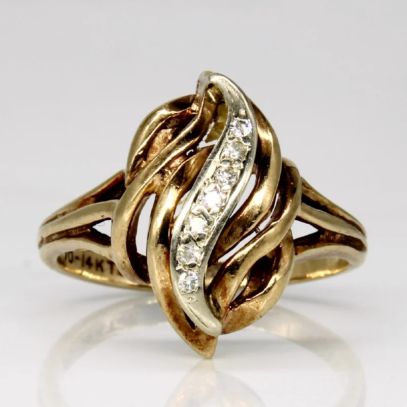 Discounted Jewelry For A Glamorous Look Diamond Waterfall Ring | 0.04ctw | SZ 6 |