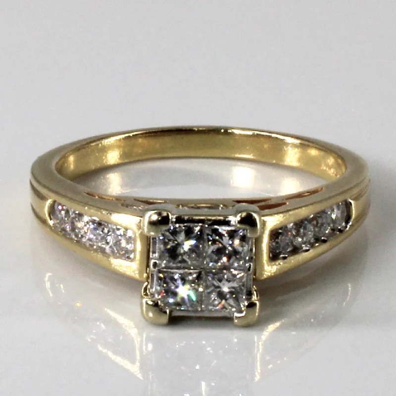 Once-A-Year Jewelry Sale – Grab Your Favorites Now High Set Cluster Diamond Engagement Ring | 0.96ctw | SZ 9 | Once-A-Year Jewelry Sale – Grab Your Favorites Now High Set Cluster Diamond Engagement Ring | 0.96ctw | SZ 9 |