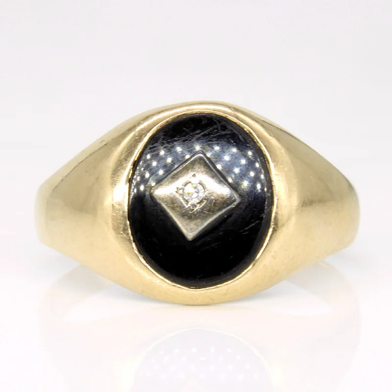Handcrafted Jewelry Sale – Unique Designs At Low Prices Onyx & Diamond Ring | 2.25ct, 0.01ct | SZ 10.75 | Handcrafted Jewelry Sale – Unique Designs At Low Prices Onyx & Diamond Ring | 2.25ct, 0.01ct | SZ 10.75 |