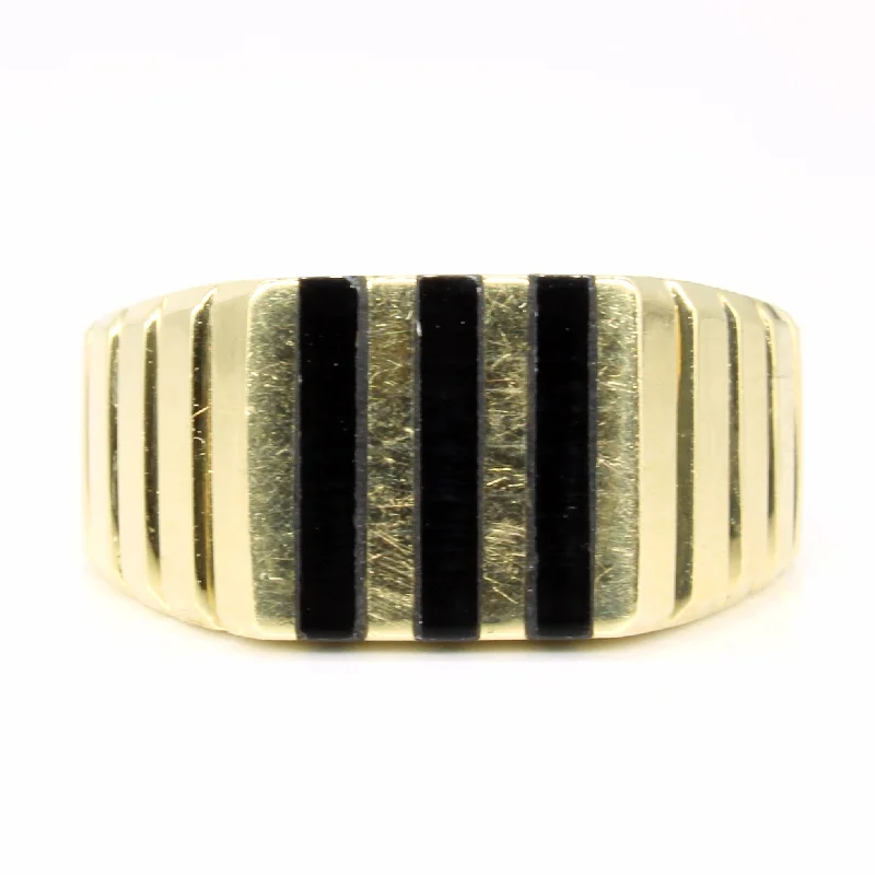 Discounted Luxury Jewelry – Shine Without The Splurge Onyx Inlay Ring | 1.00ctw | SZ 8.25 | Discounted Luxury Jewelry – Shine Without The Splurge Onyx Inlay Ring | 1.00ctw | SZ 8.25 |