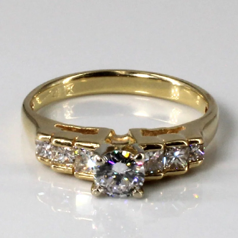 Get The Sparkle You Love At Prices You Adore Solitaire with Accents Diamond Ring | 0.64ctw | SZ 5.25 | Get The Sparkle You Love At Prices You Adore Solitaire with Accents Diamond Ring | 0.64ctw | SZ 5.25 |