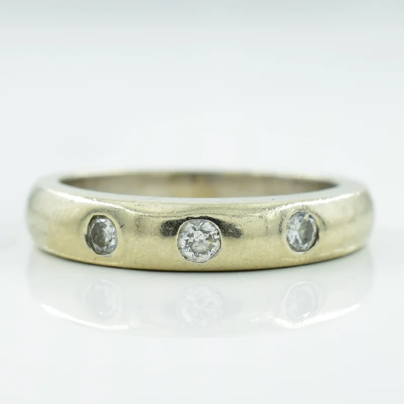 Chic, Trendy, And Affordable Jewelry Sale Three Stone Diamond Band | 0.12ctw | SZ 7 | Chic, Trendy, And Affordable Jewelry Sale Three Stone Diamond Band | 0.12ctw | SZ 7 |