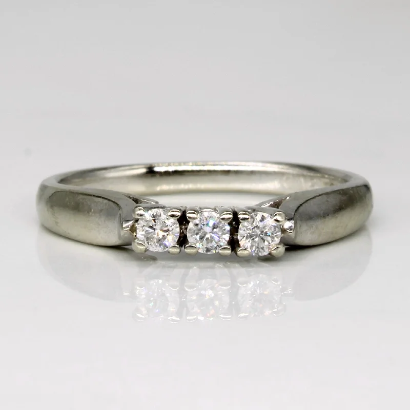 Exclusive Online Jewelry Sale – Don't Wait Three Stone Diamond Ring | 0.15ctw | SZ 6.25 | Exclusive Online Jewelry Sale – Don't Wait Three Stone Diamond Ring | 0.15ctw | SZ 6.25 |