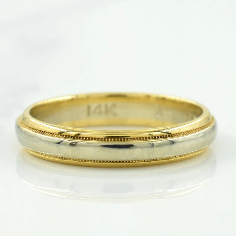 Jewelry Deals That Outshine The Rest 14k Two Tone Gold Band | SZ 4.75 |