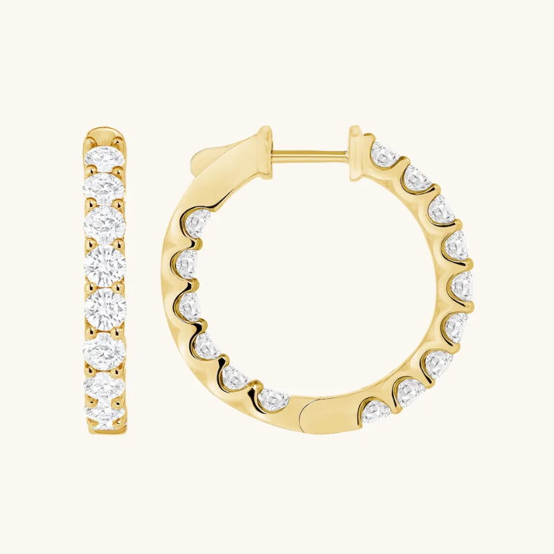 Dainty And Elegant Jewelry Now At Reduced Prices 3.00 Carat U-Prong Diamond Hoop Earrings Dainty And Elegant Jewelry Now At Reduced Prices 3.00 Carat U-Prong Diamond Hoop Earrings