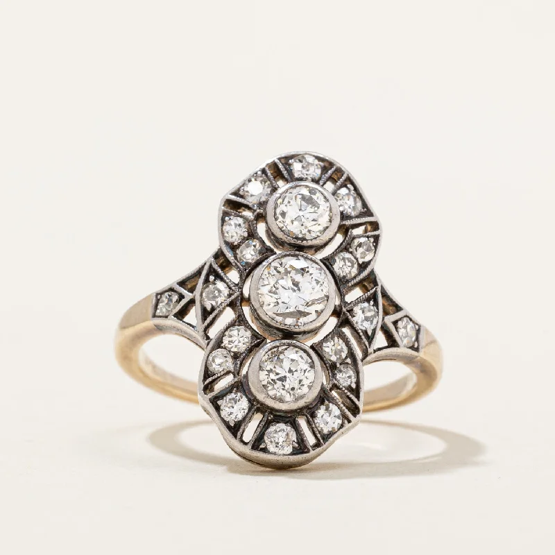High-End Jewelry, Now More Affordable Than Ever Art Deco Diamond Cocktail Ring | 1.10ctw | SZ 7 | High-End Jewelry, Now More Affordable Than Ever Art Deco Diamond Cocktail Ring | 1.10ctw | SZ 7 |