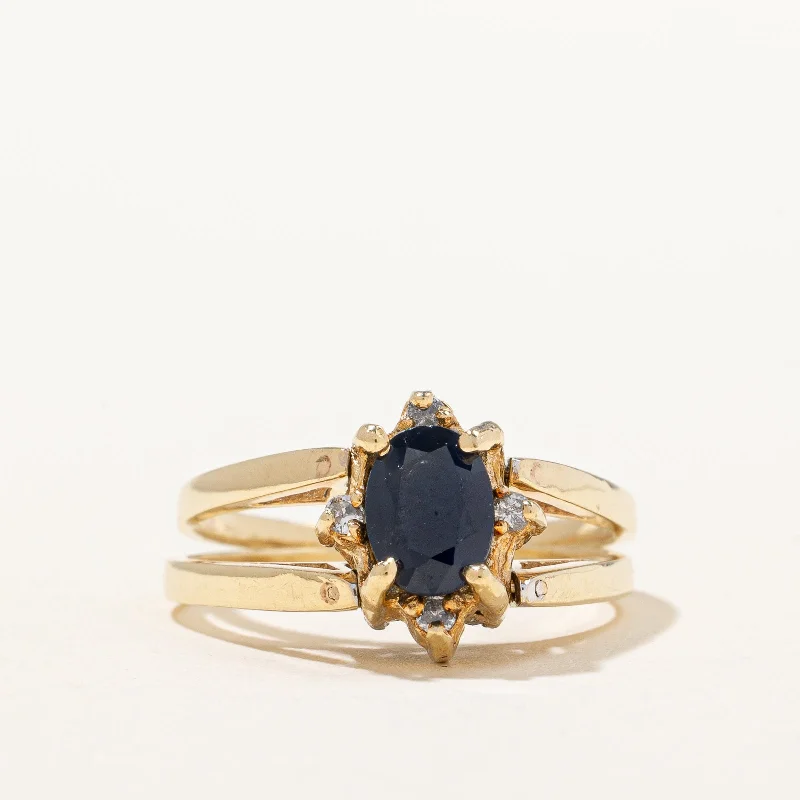 The Perfect Jewelry Piece At The Perfect Price Blue Sapphire & Diamond Reversible Ring | 0.95ctw, 0.38ctw | SZ 7 | The Perfect Jewelry Piece At The Perfect Price Blue Sapphire & Diamond Reversible Ring | 0.95ctw, 0.38ctw | SZ 7 |