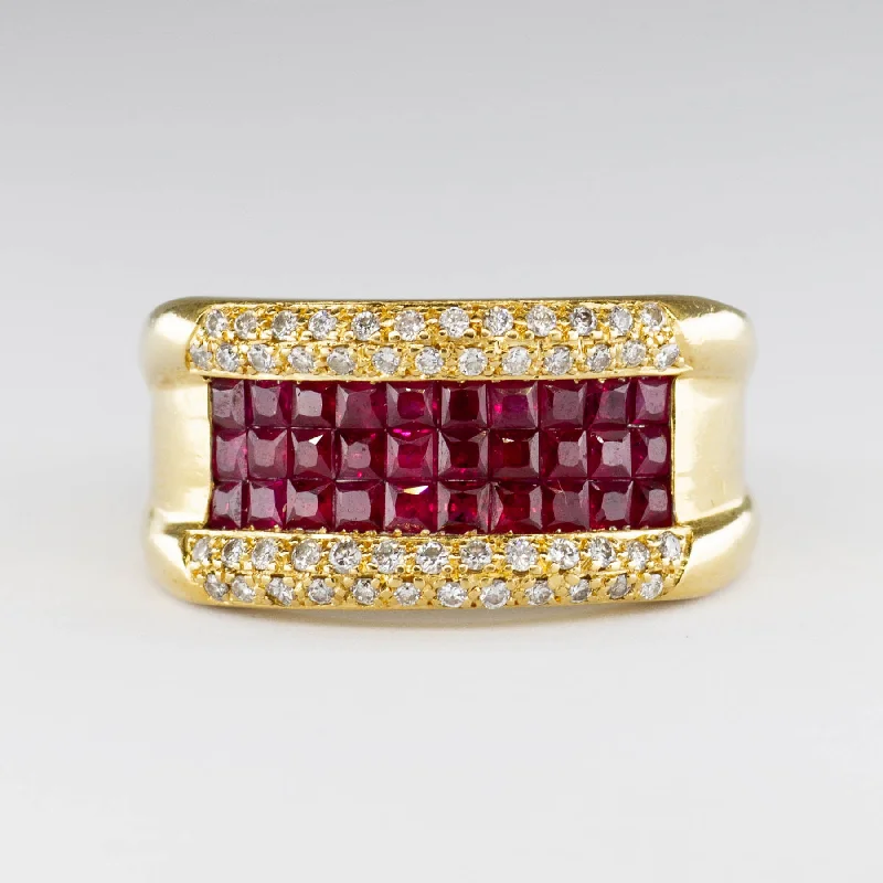 Discover Unique Jewelry With Special Limited-Time Offers Invisibly Set Ruby and Diamond Ring | 1.35 ct, 0.38ct | SZ 7.5 Discover Unique Jewelry With Special Limited-Time Offers Invisibly Set Ruby and Diamond Ring | 1.35 ct, 0.38ct | SZ 7.5